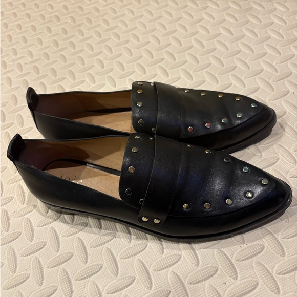 Joie Tifferson women’s leather studded loafers black 39.5 9 9.5 - Picture 3 of 8